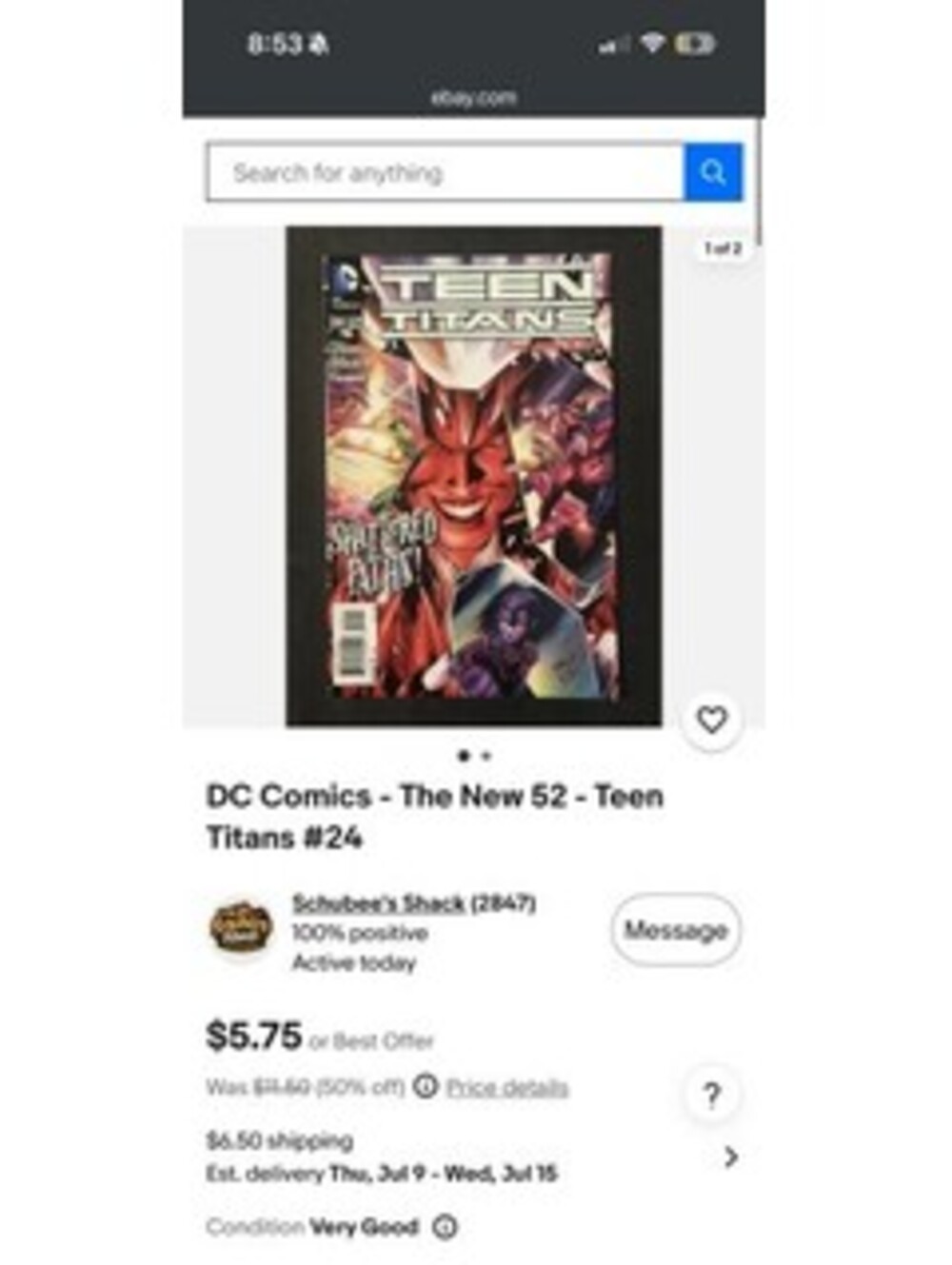 DC Comics The New 52 Teen Titans #24 Comic Book